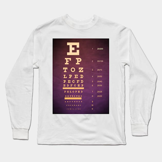 Custom Eye Chart Long Sleeve T-Shirt by LanaBanana